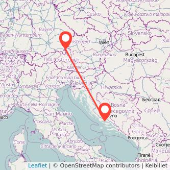 Salzburg Split Mitfahrgelegenheit Karte