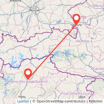 Salzburg Bozen Mitfahrgelegenheit Karte