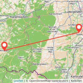 Speyer Pirmasens Mitfahrgelegenheit Karte