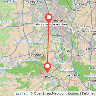 Speyer Ludwigshafen Mitfahrgelegenheit Karte