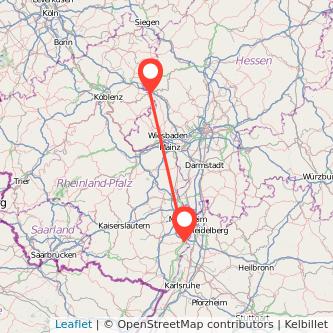 Speyer Limburg Mitfahrgelegenheit Karte