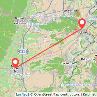Speyer Landau in der Pfalz Mitfahrgelegenheit Karte