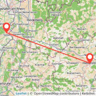 Speyer Heilbronn Mitfahrgelegenheit Karte