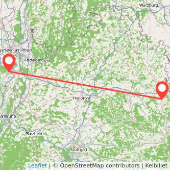 Speyer Crailsheim Mitfahrgelegenheit Karte