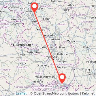 Solingen Konstanz Bahn Karte