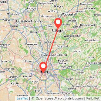 Solingen Köln Mitfahrgelegenheit Karte