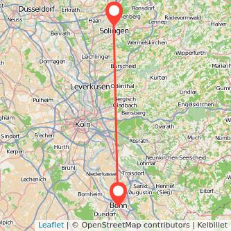 Solingen Bonn Mitfahrgelegenheit Karte