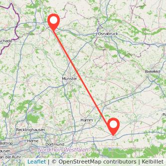 Soest Rheine Bahn Karte