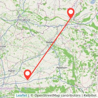 Soest Minden Bahn Karte