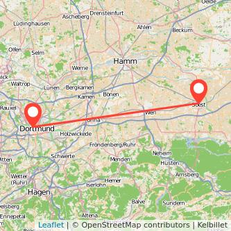 Soest Dortmund Mitfahrgelegenheit Karte