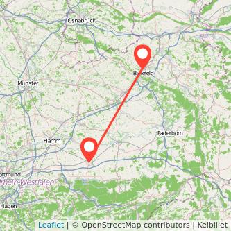Soest Bielefeld Mitfahrgelegenheit Karte