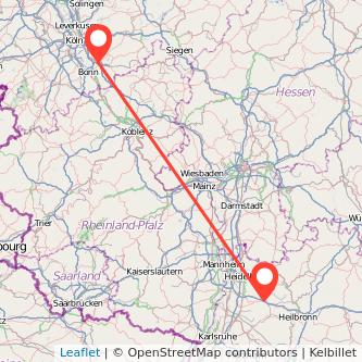 Sinsheim Siegburg Mitfahrgelegenheit Karte