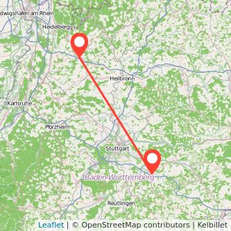 Sinsheim Kirchheim unter Teck Mitfahrgelegenheit Karte