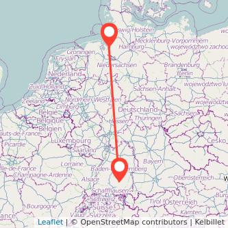 Sigmaringen Bremerhaven Mitfahrgelegenheit Karte