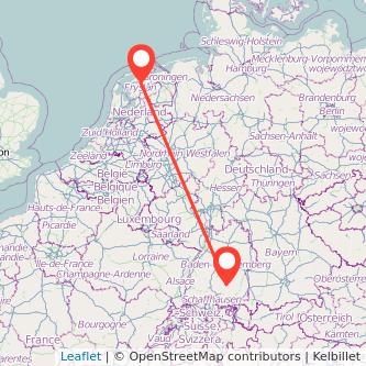 Sigmaringen Leeuwarden Mitfahrgelegenheit Karte