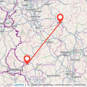 Siegen Trier Mitfahrgelegenheit Karte