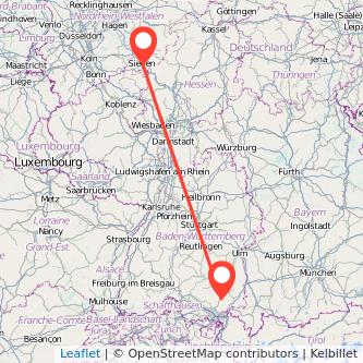 Siegen Ravensburg Mitfahrgelegenheit Karte