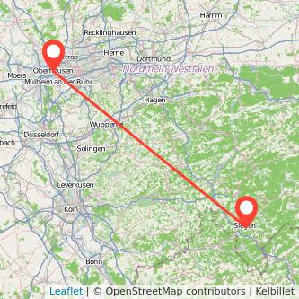Siegen Oberhausen Bahn Karte