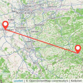 Siegen Mönchengladbach Bahn Karte