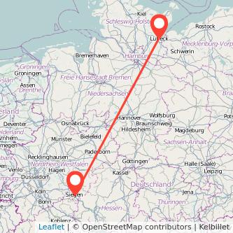 Siegen Lübeck Mitfahrgelegenheit Karte