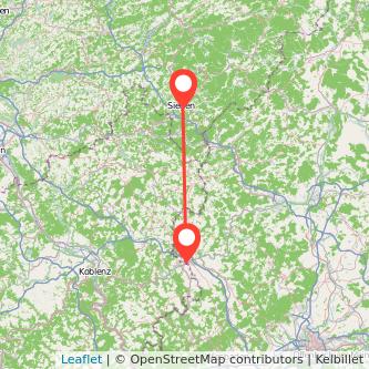 Siegen Limburg Mitfahrgelegenheit Karte