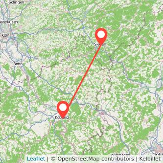 Siegen Koblenz Mitfahrgelegenheit Karte