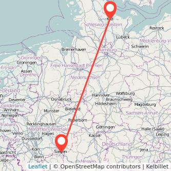 Siegen Kiel Mitfahrgelegenheit Karte