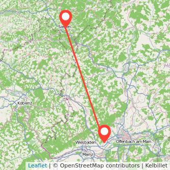 Siegen Hofheim am Taunus Mitfahrgelegenheit Karte