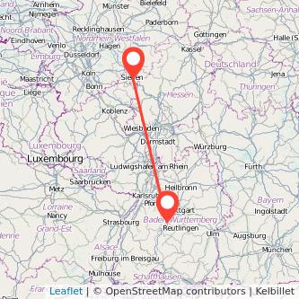 Siegen Herrenberg Mitfahrgelegenheit Karte