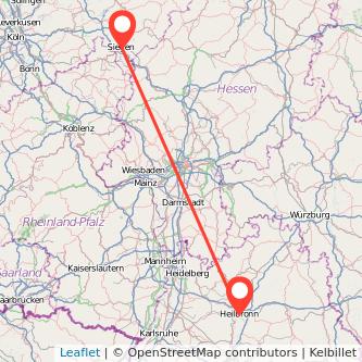 Siegen Heilbronn Mitfahrgelegenheit Karte