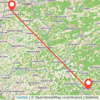 Siegen Gevelsberg Mitfahrgelegenheit Karte