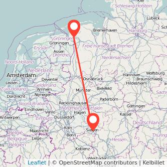 Siegen Emden Mitfahrgelegenheit Karte