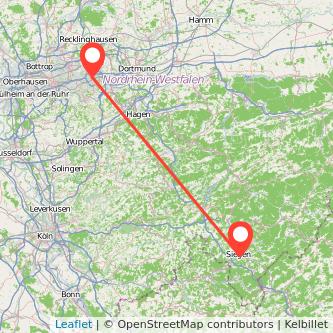 Siegen Bochum Mitfahrgelegenheit Karte