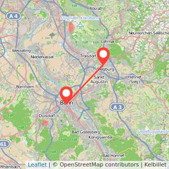 Siegburg Bonn Mitfahrgelegenheit Karte
