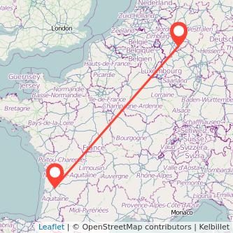 Siegburg Bordeaux Mitfahrgelegenheit Karte