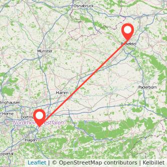 Schwerte Bielefeld Mitfahrgelegenheit Karte