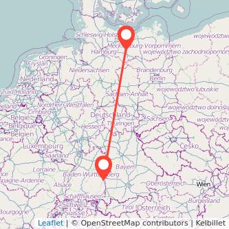 Schwerin Ulm Mitfahrgelegenheit Karte