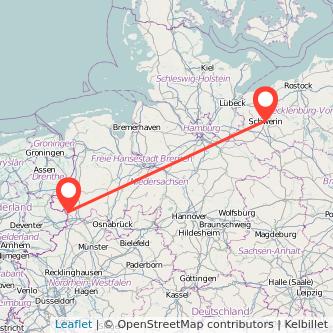 Schwerin Nordhorn Mitfahrgelegenheit Karte