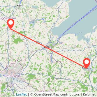 Schwerin Neumünster Bahn Karte