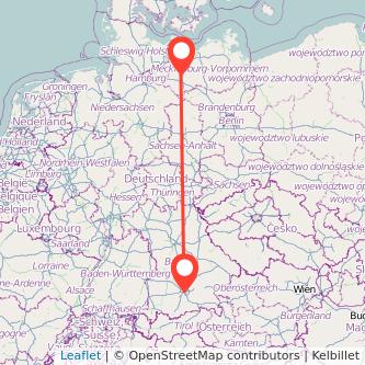 Schwerin München Mitfahrgelegenheit Karte