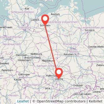 Schwerin Leipzig Mitfahrgelegenheit Karte
