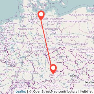 Schwerin Bad Füssing Bus Karte