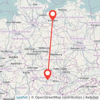 Schwerin Erfurt Mitfahrgelegenheit Karte