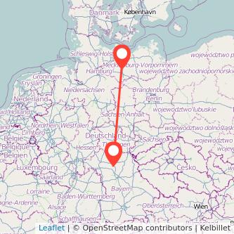 Schwerin Bamberg Mitfahrgelegenheit Karte