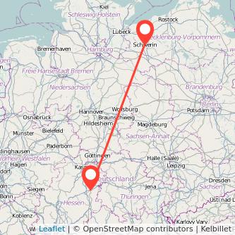 Schwerin Bad Hersfeld Mitfahrgelegenheit Karte