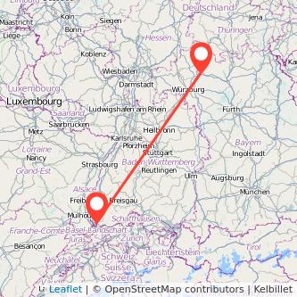 Schweinfurt Lörrach Mitfahrgelegenheit Karte