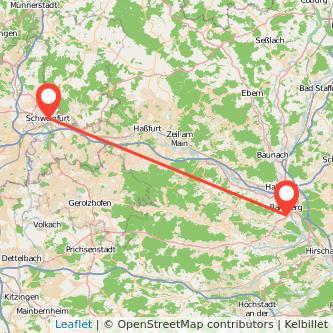 Schweinfurt Bamberg Mitfahrgelegenheit Karte