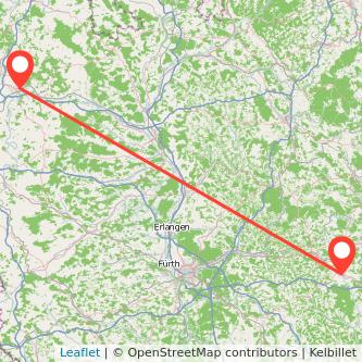 Schweinfurt Amberg Mitfahrgelegenheit Karte