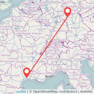 Schweinfurt Montpellier Mitfahrgelegenheit Karte
