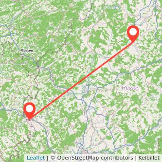 Treysa Limburg Bahn Karte